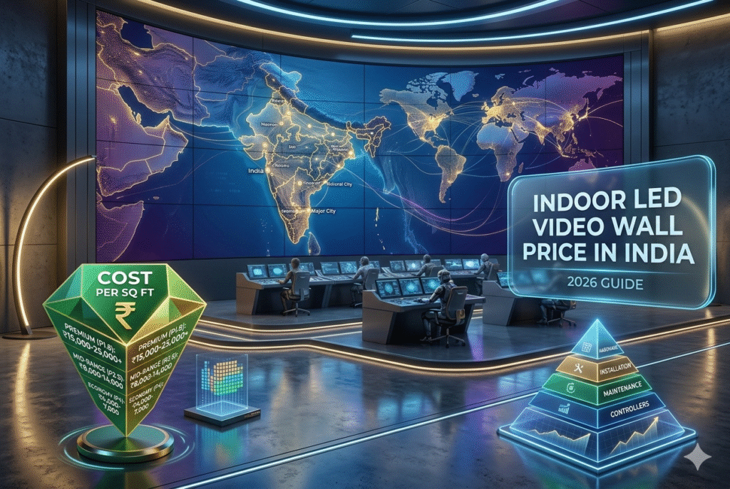 Indoor LED Video Wall Price in India (2026 Guide with Latest Cost per Sq Ft)