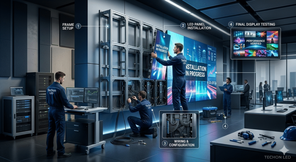 Indoor LED Video Wall Installation Process: Step-by-Step Guide by Manufacturer